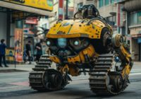 Четыре робота Boston Dynamics в новом свете Четыре робота Boston Dynamics в новом свете